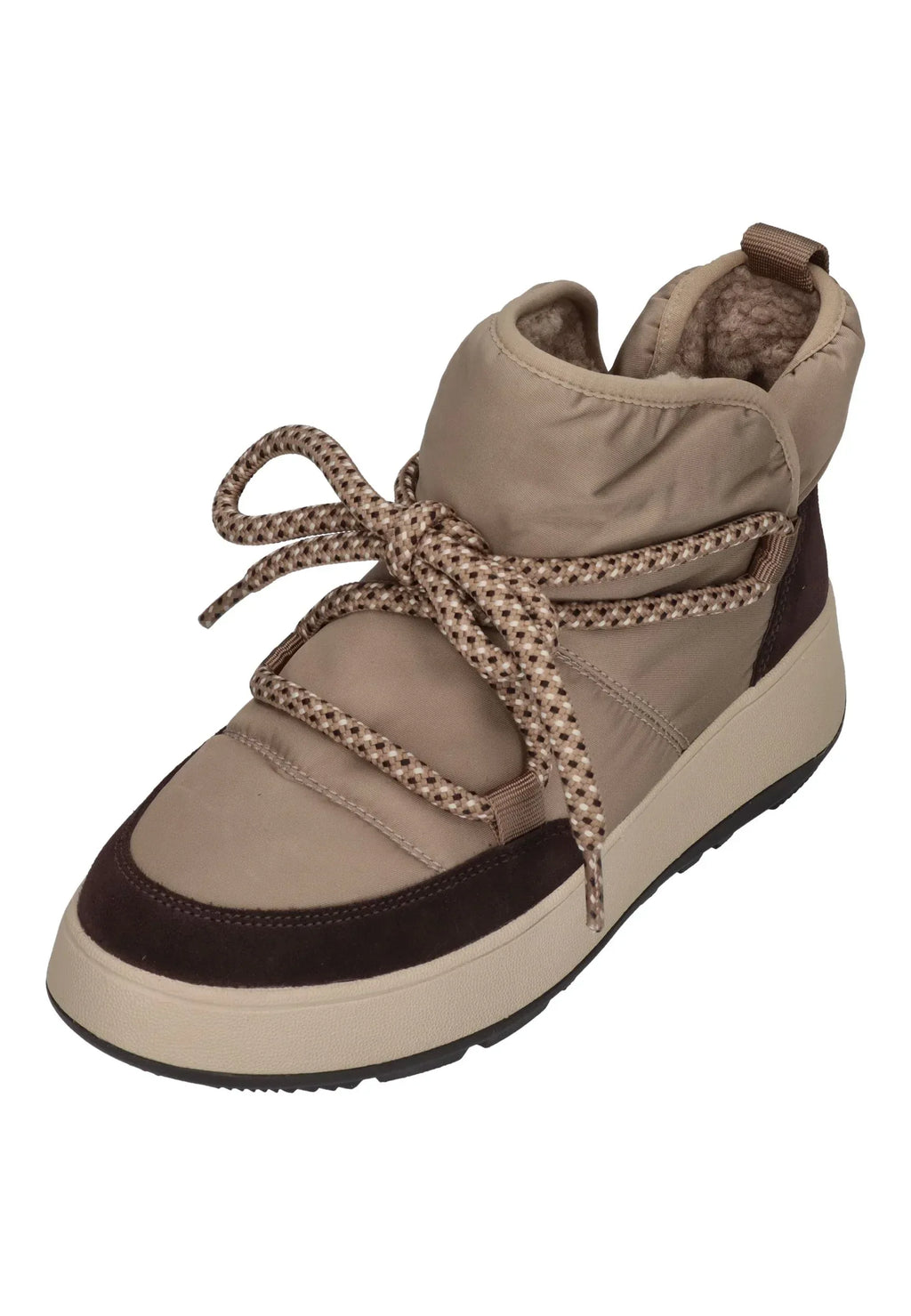 FITFLOP Damen-Booties F-MODE WR BIOFLEECE MESH FLATFORM taupe