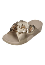FitFlop - LULU FLOWER CROSS SLIDES - Damen - Pantoletten | Nur bei shoedealo.shop, deinem Onlineshop für Schuhe mit Stil.