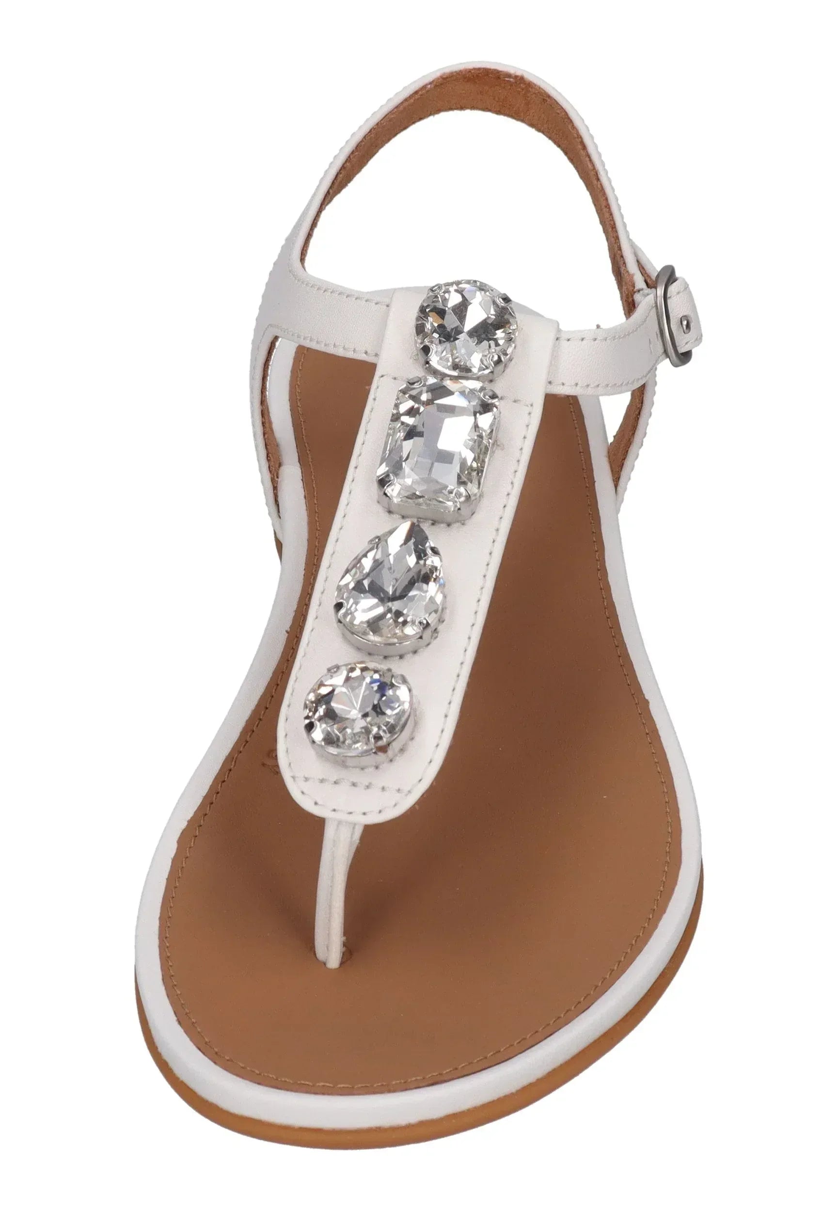 FITFLOP Damen Sandalen GRACIE ULTRA-JEWEL LEATHER T-BAR urban white