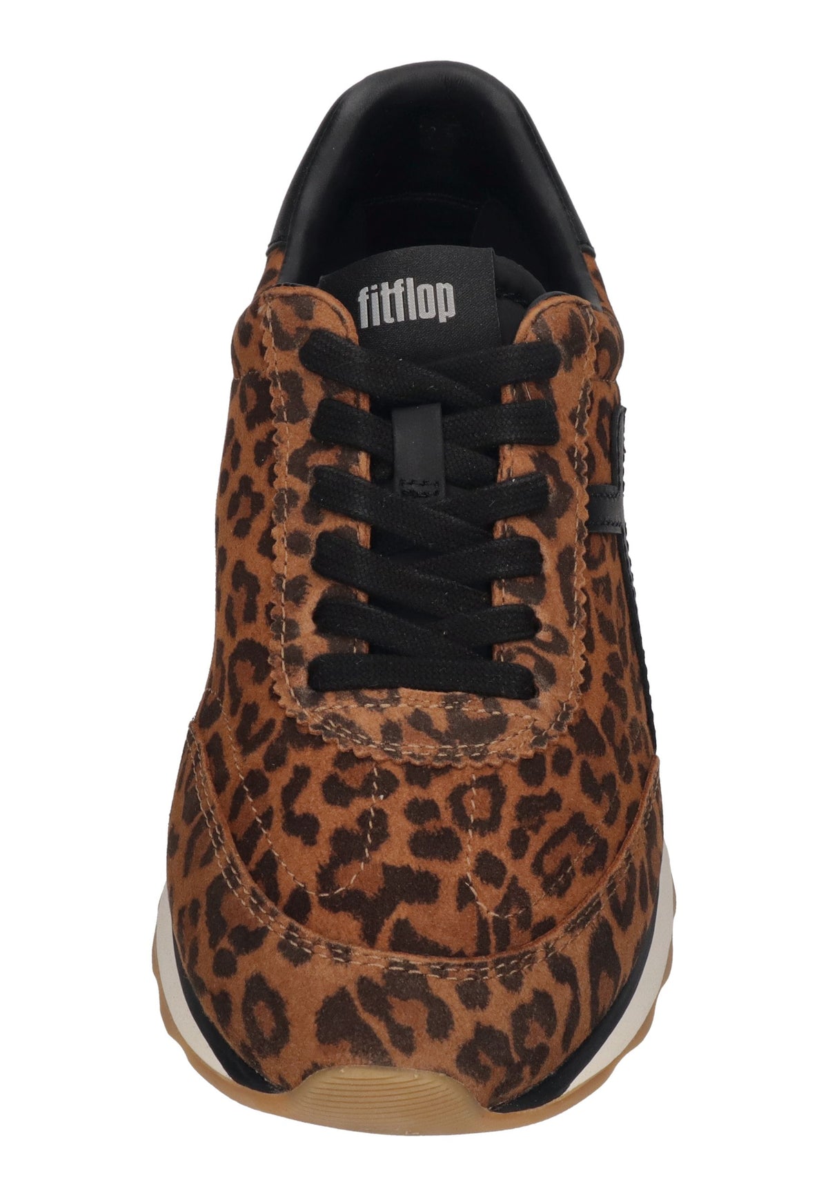 FITFLOP Damen Sneakers RETRO-Q FF SUEDE LEO tan black