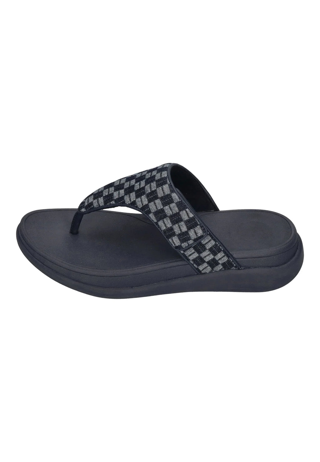 FitFlop - F-MODE GO ADJ. CHECKERBOARD-DENIM TOE-POST SANDALS - Unisex - Zehentrenner | Nur bei shoedealo.shop, deinem O – Bild 2