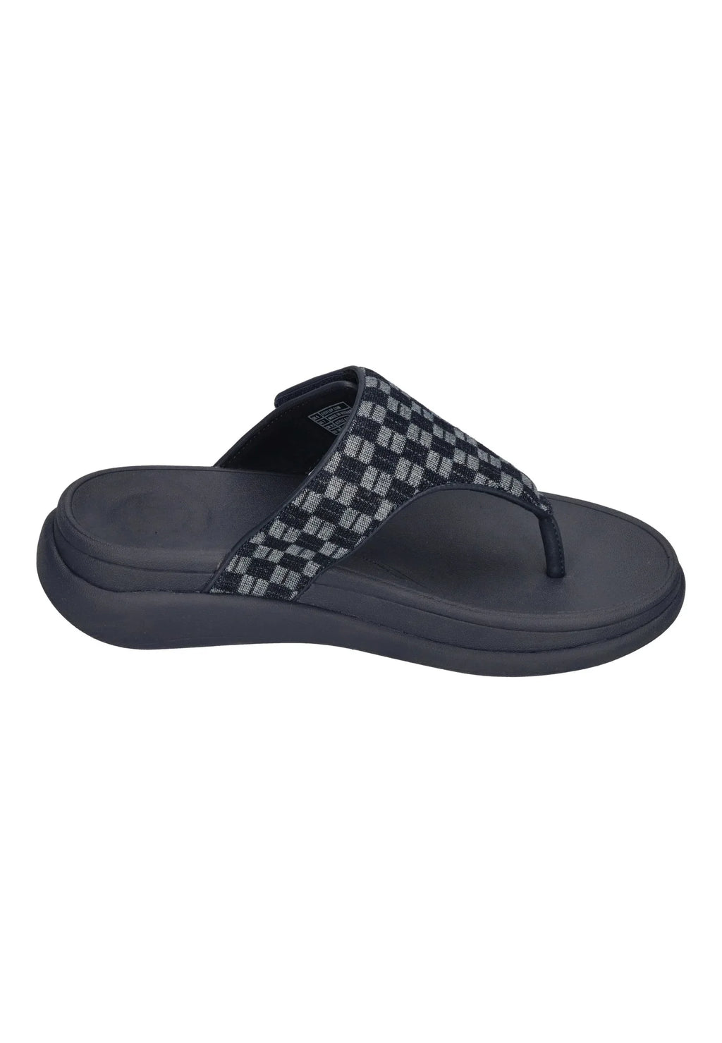 FitFlop - F-MODE GO ADJ. CHECKERBOARD-DENIM TOE-POST SANDALS - Unisex - Zehentrenner | Nur bei shoedealo.shop, deinem O – Bild 4