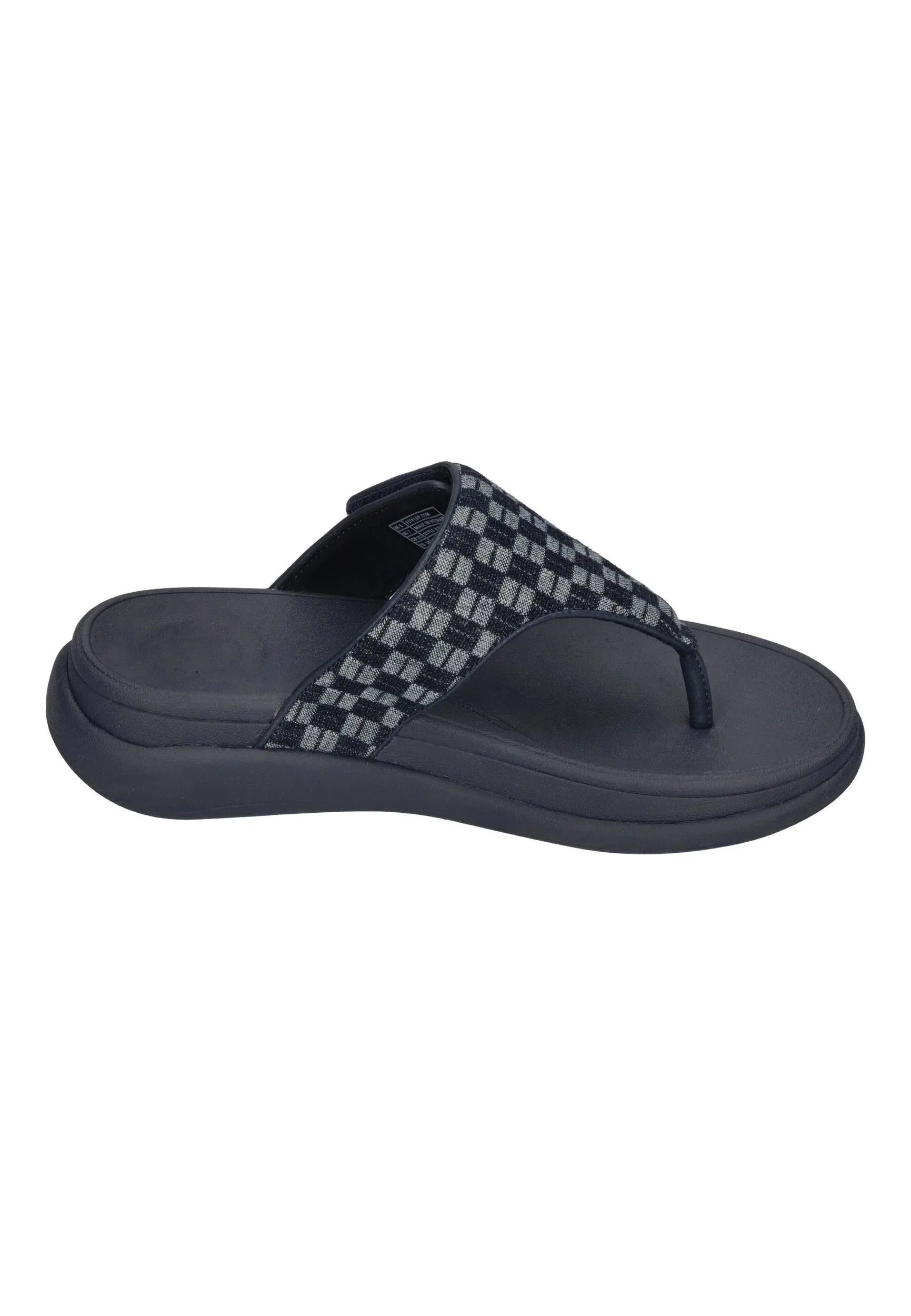 FitFlop - F-MODE GO ADJ. CHECKERBOARD-DENIM TOE-POST SANDALS - Unisex - Zehentrenner | Nur bei shoedealo.shop, deinem O – Bild 4