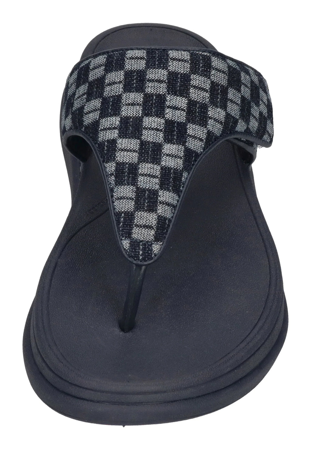 FitFlop - F-MODE GO ADJ. CHECKERBOARD-DENIM TOE-POST SANDALS - Unisex - Zehentrenner | Nur bei shoedealo.shop, deinem O – Bild 3