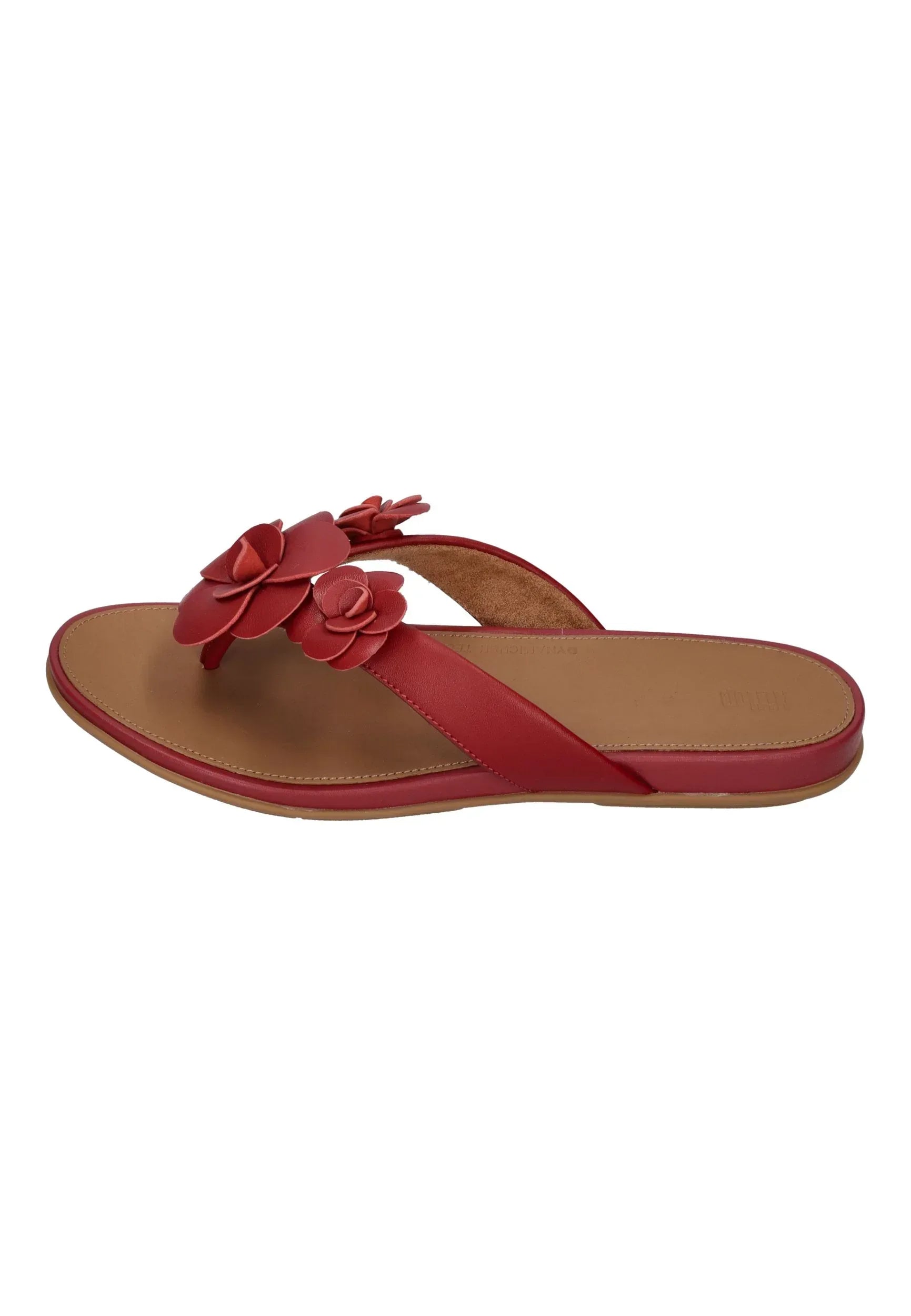 FITFLOP Damen Zehentrenner GRACIE FLOWER LEATHER burnt berry