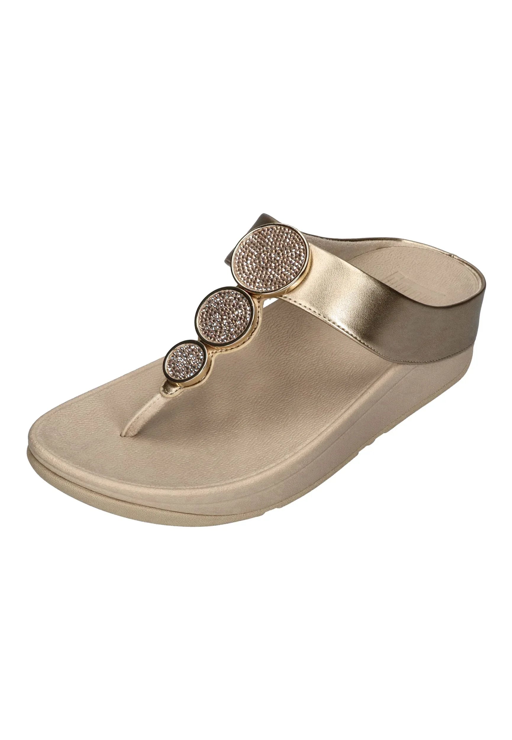 FitFlop - HALO BEAD-CIRCLE METALLIC TOE-POST SANDALS - Damen - Zehentrenner | Nur bei shoedealo.shop, deinem Onlineshop für Schu