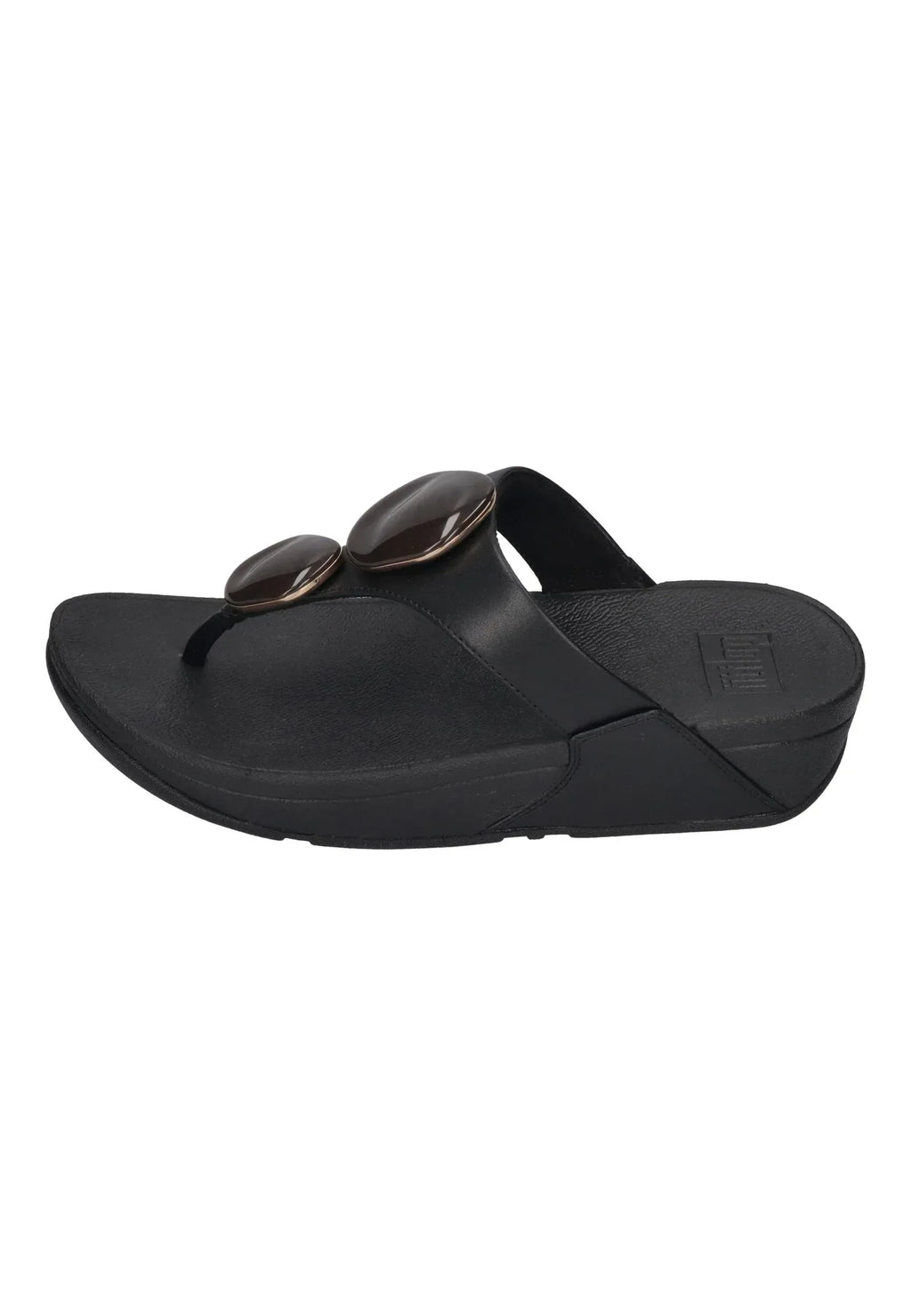 FITFLOP Damen Zehentrenner LULU MARBLED-STONE TOE-POST black