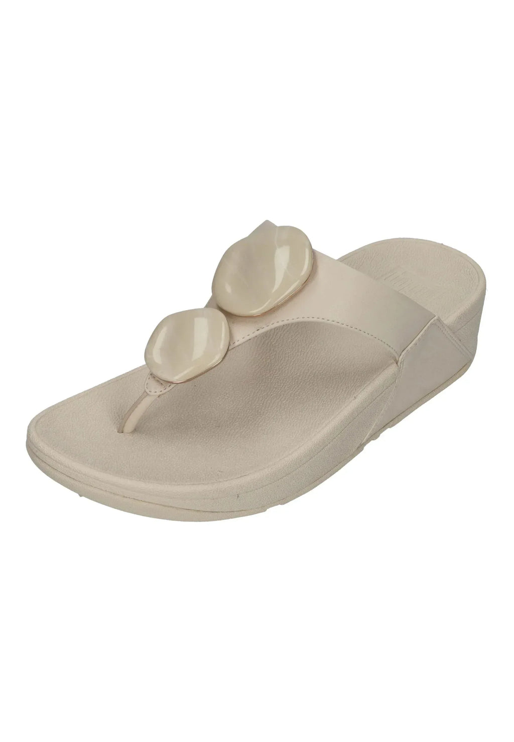FITFLOP Damen Zehentrenner LULU MARBLED-STONE TOE-POST paris beige