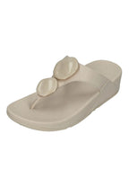 FITFLOP Damen Zehentrenner LULU MARBLED-STONE TOE-POST paris beige