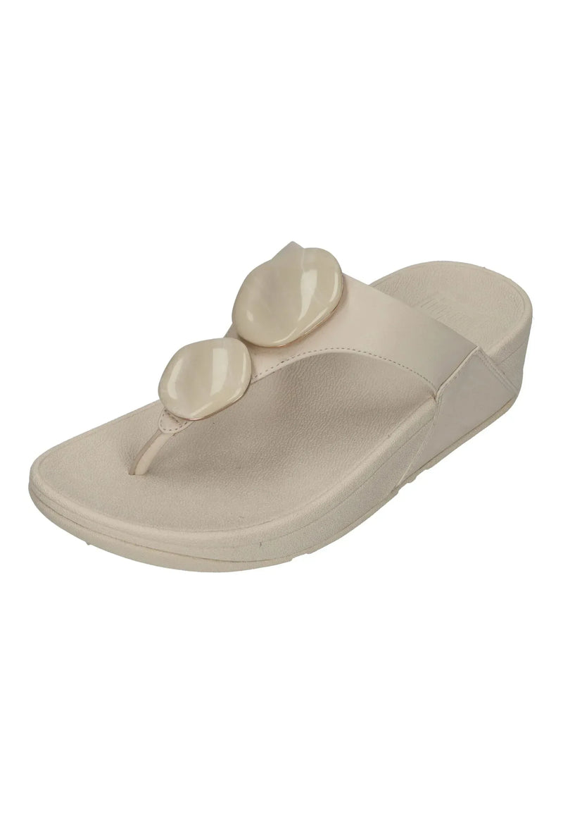 FITFLOP Damen Zehentrenner LULU MARBLED-STONE TOE-POST paris beige