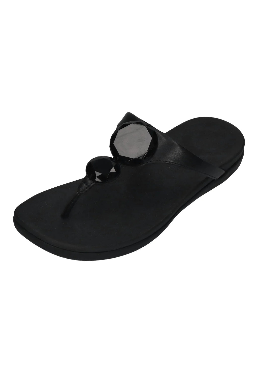 FitFlop - SOLAY GLOSSY-DISC TOE-POST SANDALS - Damen - Zehentrenner | Nur bei shoedealo.shop, deinem Onlineshop für Schuhe mit S