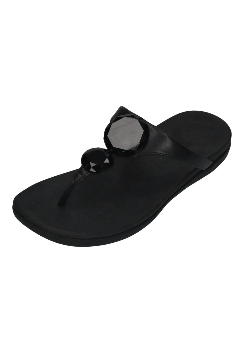 FitFlop - SOLAY GLOSSY-DISC TOE-POST SANDALS - Damen - Zehentrenner | Nur bei shoedealo.shop, deinem Onlineshop für Schuhe mit S