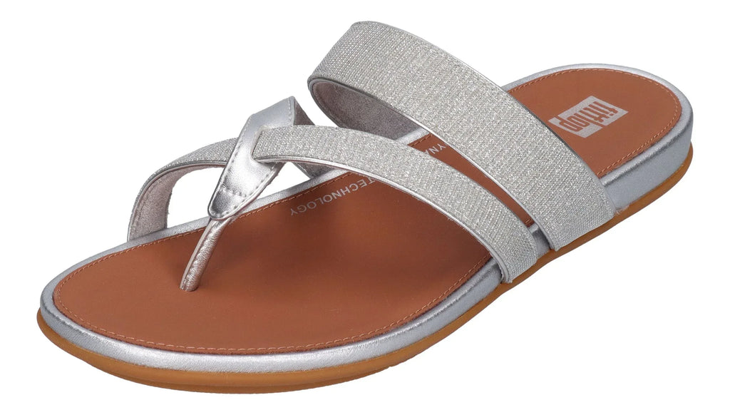 FITFLOP Damen GRACIE SHIMMERLUX STRAPPY SANDALS HQ2 silver