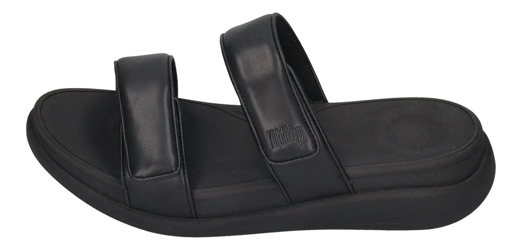 FITFLOP Pantolette F-MODE GO ADJ TWO-BAR SLIDES all black