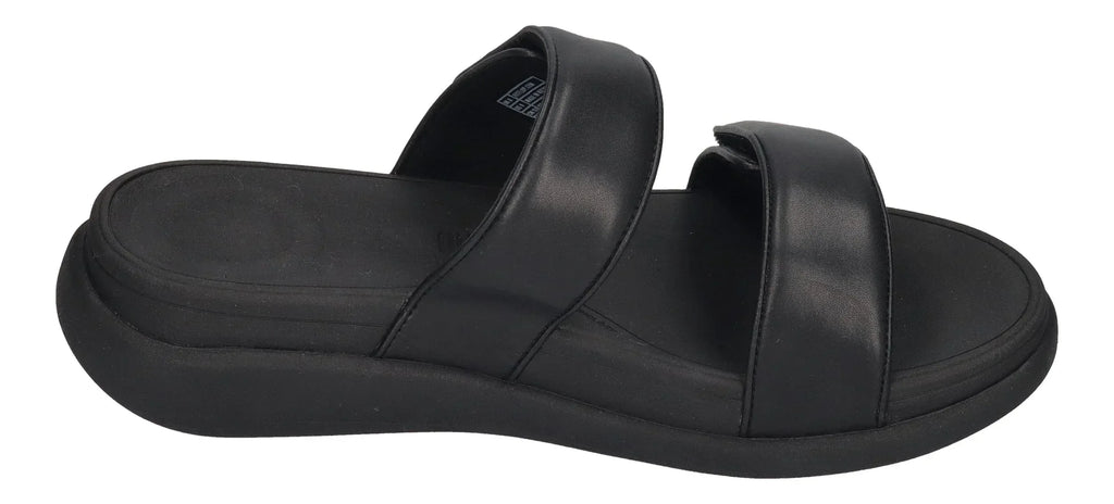 FITFLOP Pantolette F-MODE GO ADJ TWO-BAR SLIDES all black