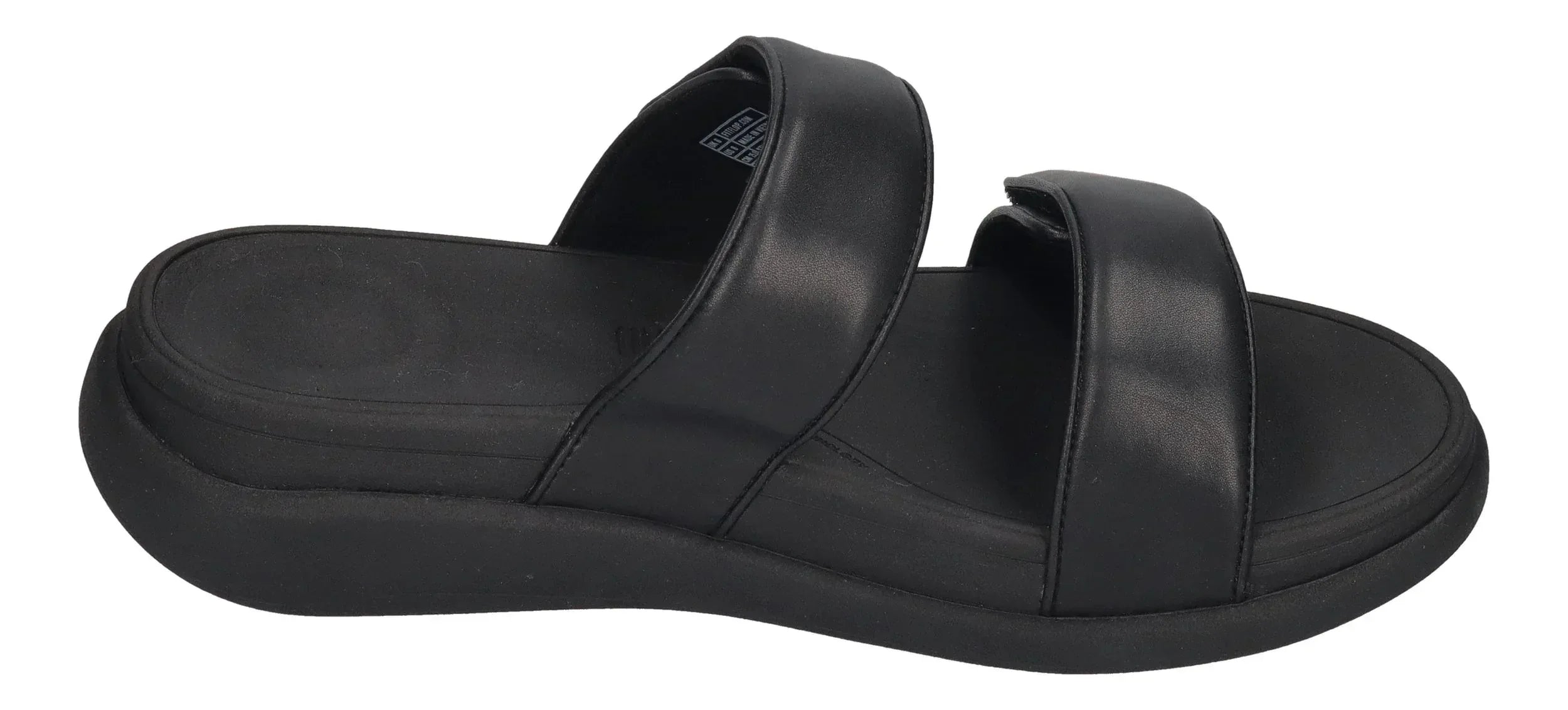 FITFLOP Pantolette F-MODE GO ADJ TWO-BAR SLIDES all black