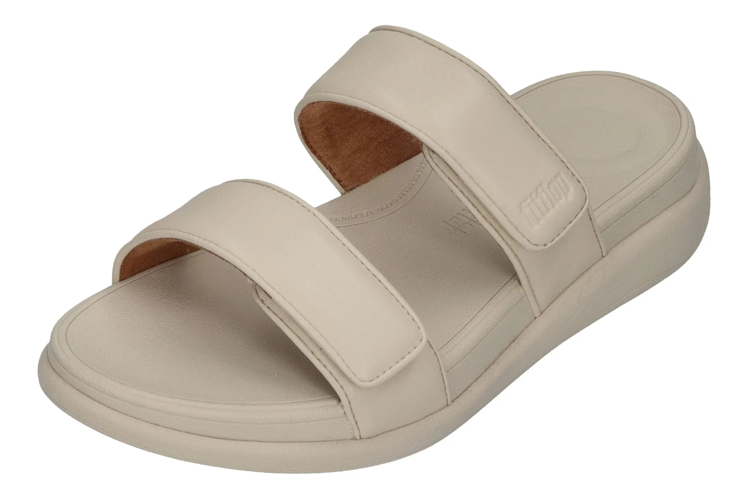 FITFLOP Damen Pantolette F-MODE GO ADJ TWO-BAR SLIDES paris beige