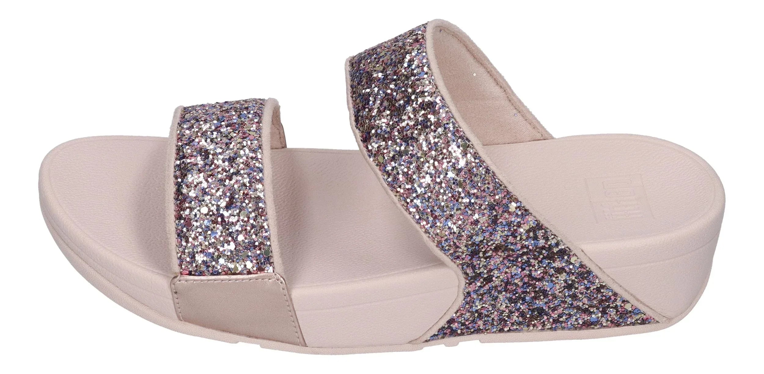 FITFLOP Pantoletten LULU MULTI-TONAL GLITTER SLIDES nu rose mix