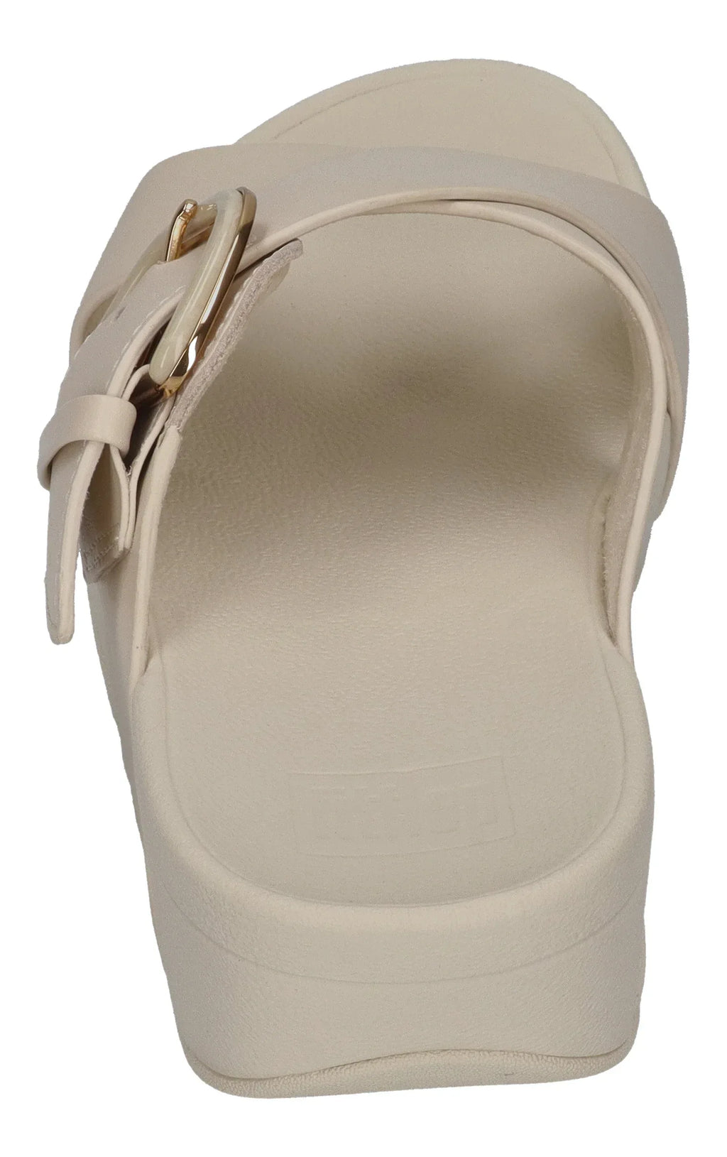 FITFLOP Pantoletten LULU RESIN-BUCKLE LEATHER CROSS paris beige