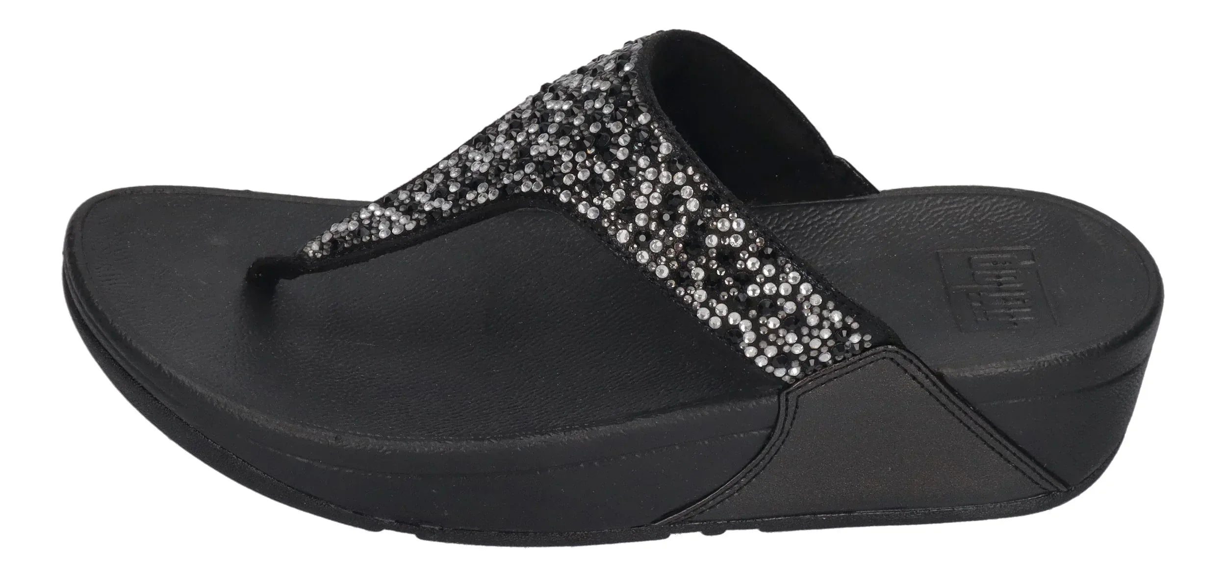FITFLOP Zehentrenner LULU CRYSTAL-MIX TOE-POST all black