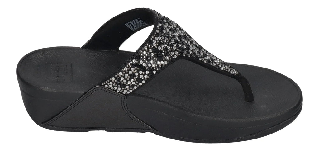 FITFLOP Zehentrenner LULU CRYSTAL-MIX TOE-POST all black