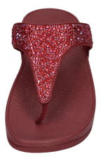 FITFLOP Zehentrenner LULU CRYSTAL-MIX TOE-POST luxe plum