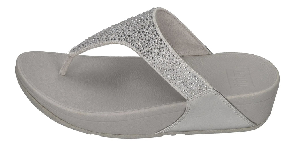 FITFLOP Zehentrenner LULU CRYSTAL-MIX TOE-POST silver