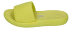FITFLOP - iQUSHION D-LUXE PADDED LEATHER SLIDES - lime