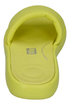 FITFLOP - iQUSHION D-LUXE PADDED LEATHER SLIDES - lime