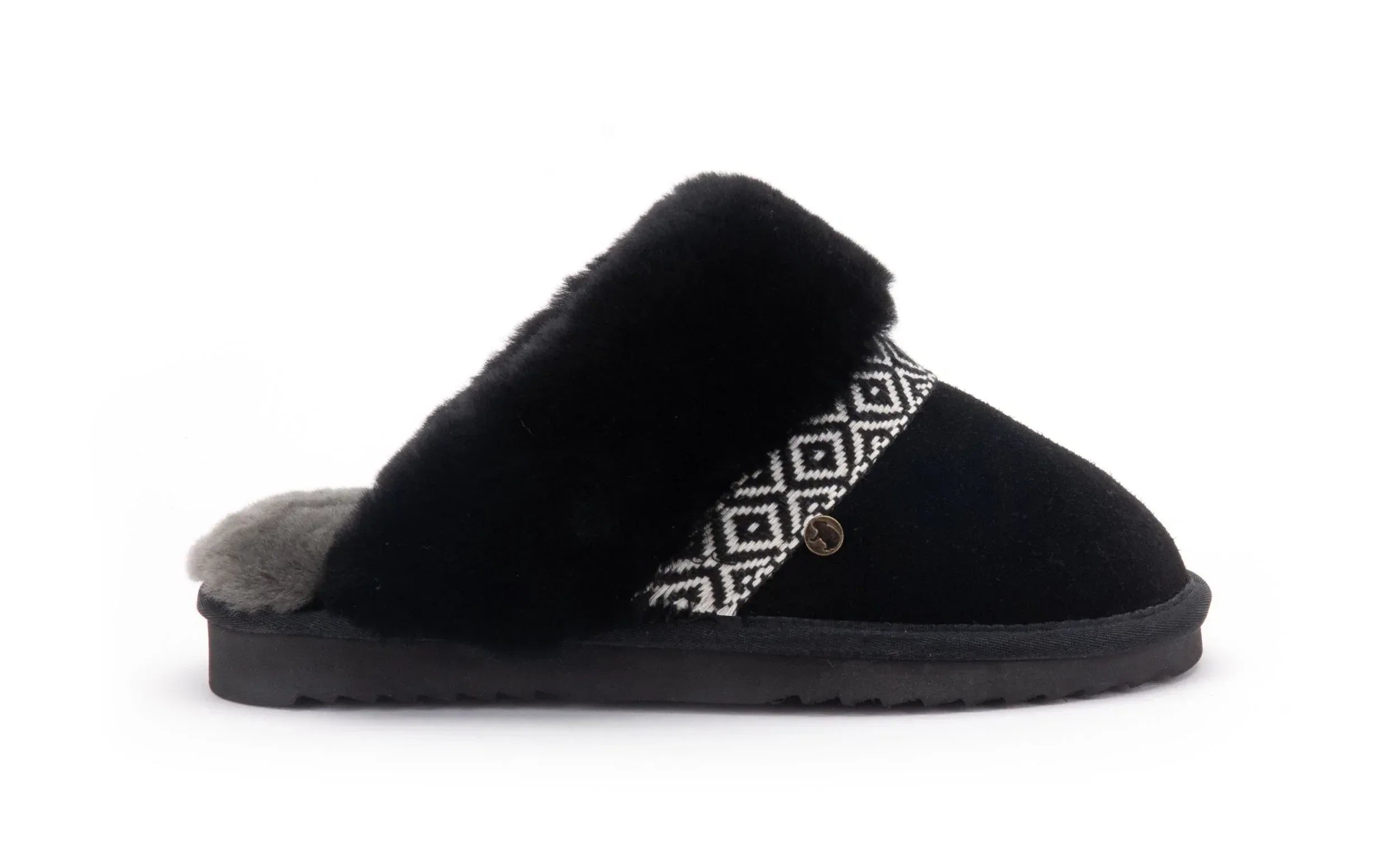 WARMBAT Damenschuhe Hausschuhe FLURRY SUEDE TAPE black – Hausschuh - Schwarz | shoedealo.shop – Bild 6