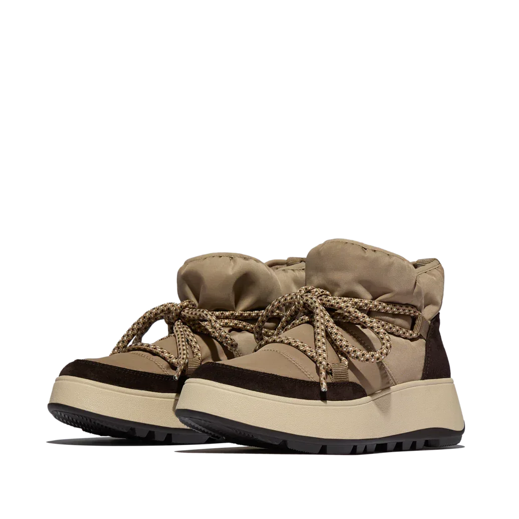 FITFLOP Damen-Booties F-MODE WR BIOFLEECE MESH FLATFORM taupe – Booties - Grau | shoedealo.shop – Bild 8