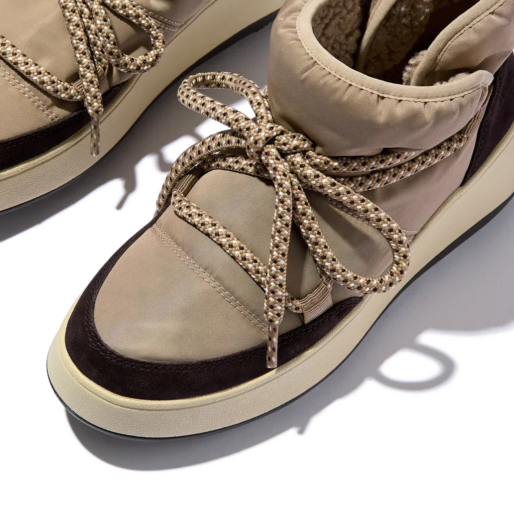 FITFLOP Damen-Booties F-MODE WR BIOFLEECE MESH FLATFORM taupe – Booties - Grau | shoedealo.shop – Bild 10