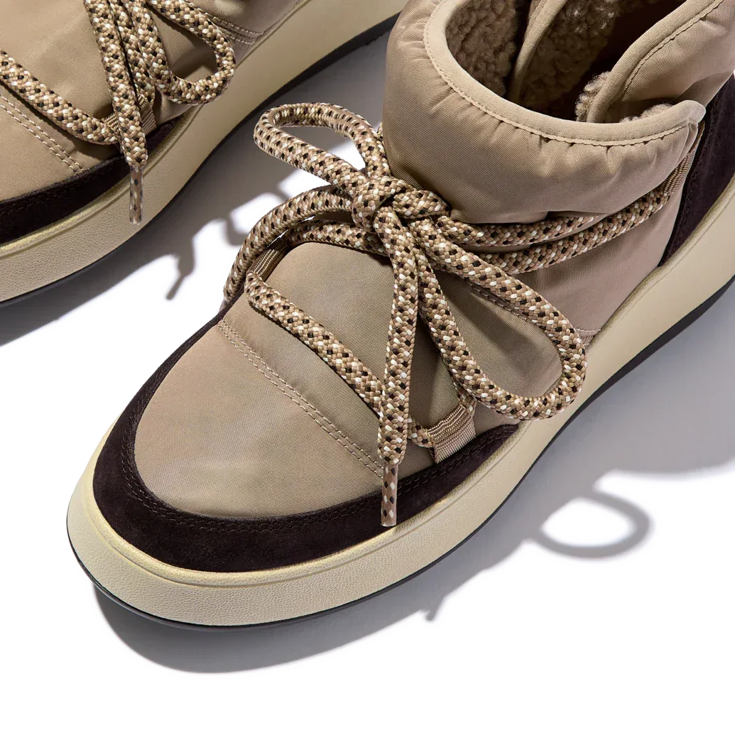 FITFLOP Damen-Booties F-MODE WR BIOFLEECE MESH FLATFORM taupe – Booties - Grau | shoedealo.shop – Bild 10