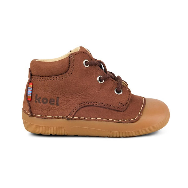 KOEL Barefoot Kinder Sneakers AVERIY LEATHER chocolate