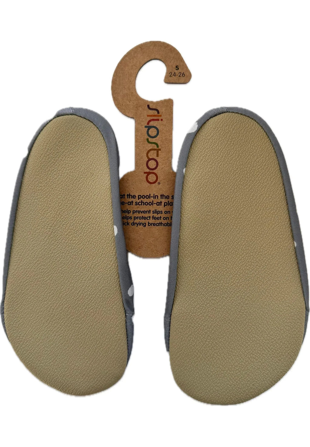 SLIPSTOP Kinder Hausschuhe Badeschuhe NEBULA Punkte grey