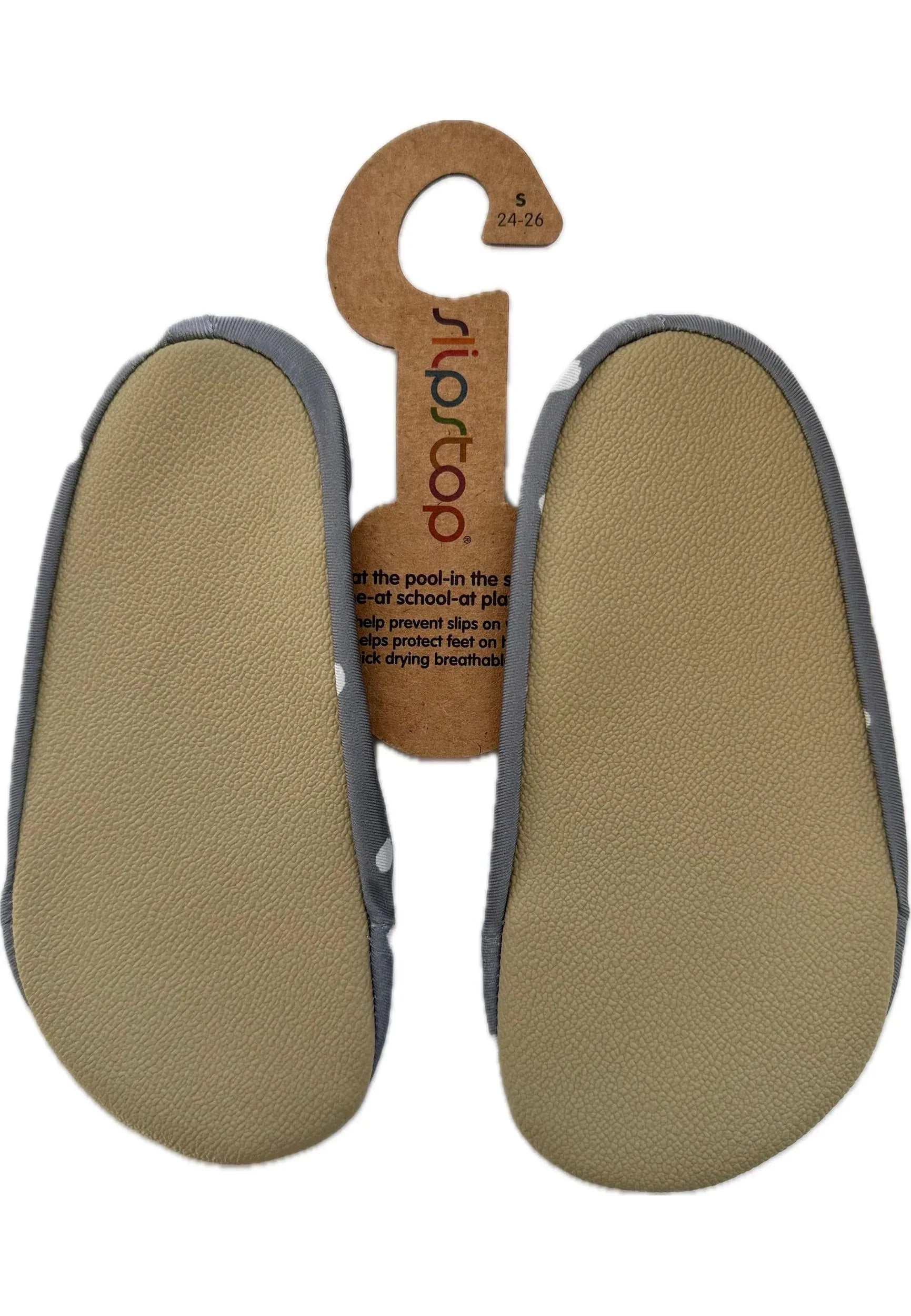 SLIPSTOP Kinder Hausschuhe Badeschuhe NEBULA Punkte grey