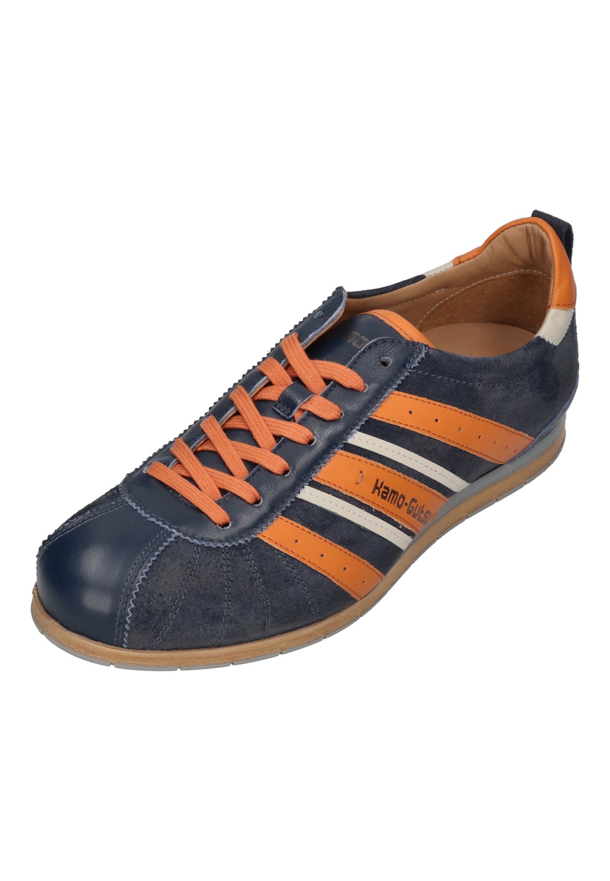 KAMO-GUTSU Herren Sneakers TIFO 049 denim arancio