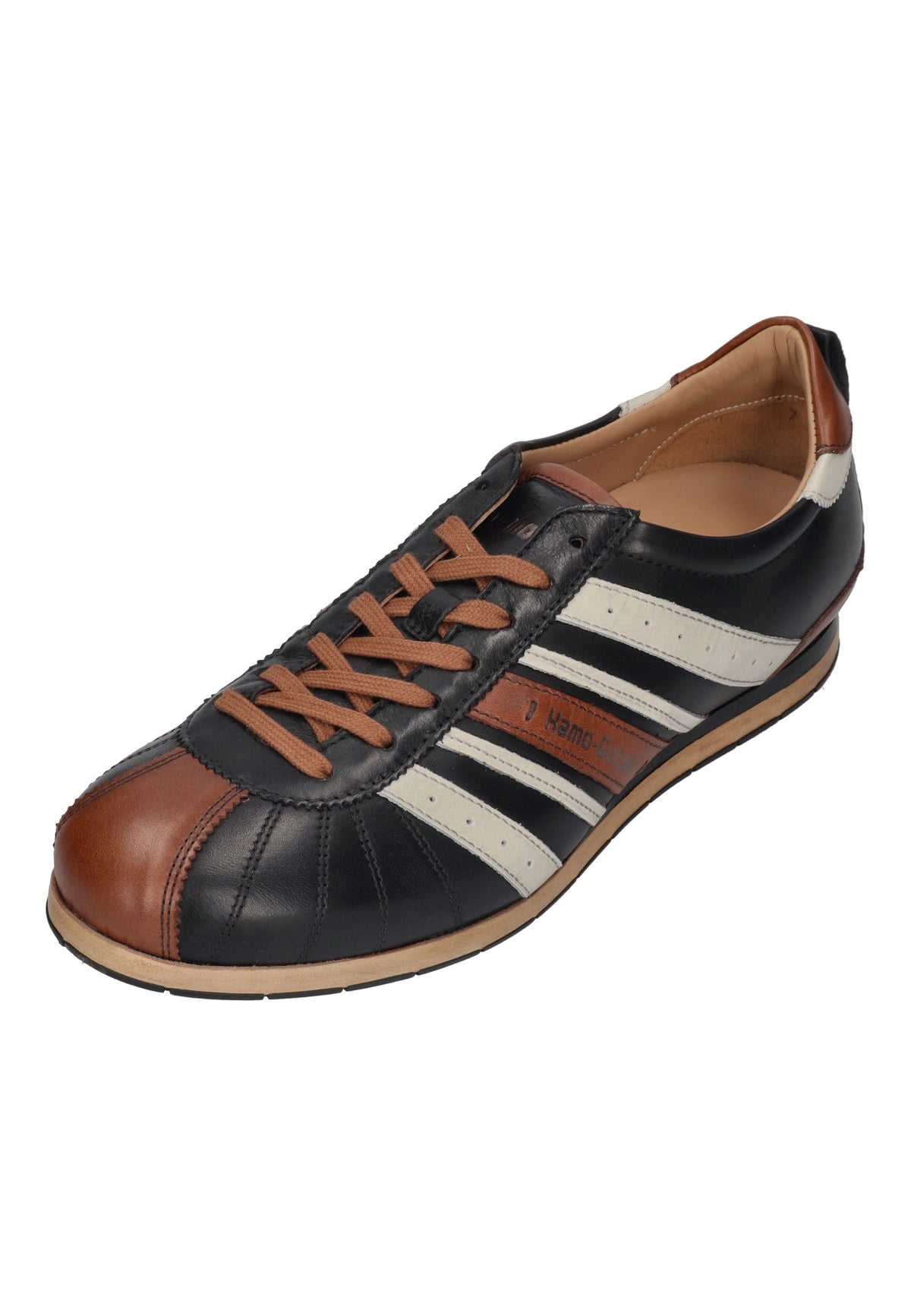 KAMO-GUTSU Herren Sneakers TIFO 049 nero cognac