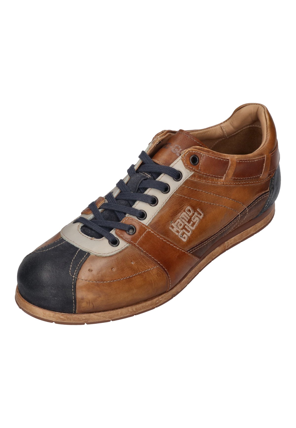 KAMO-GUTSU Herren Sneakers TIFO 051 denim castagno