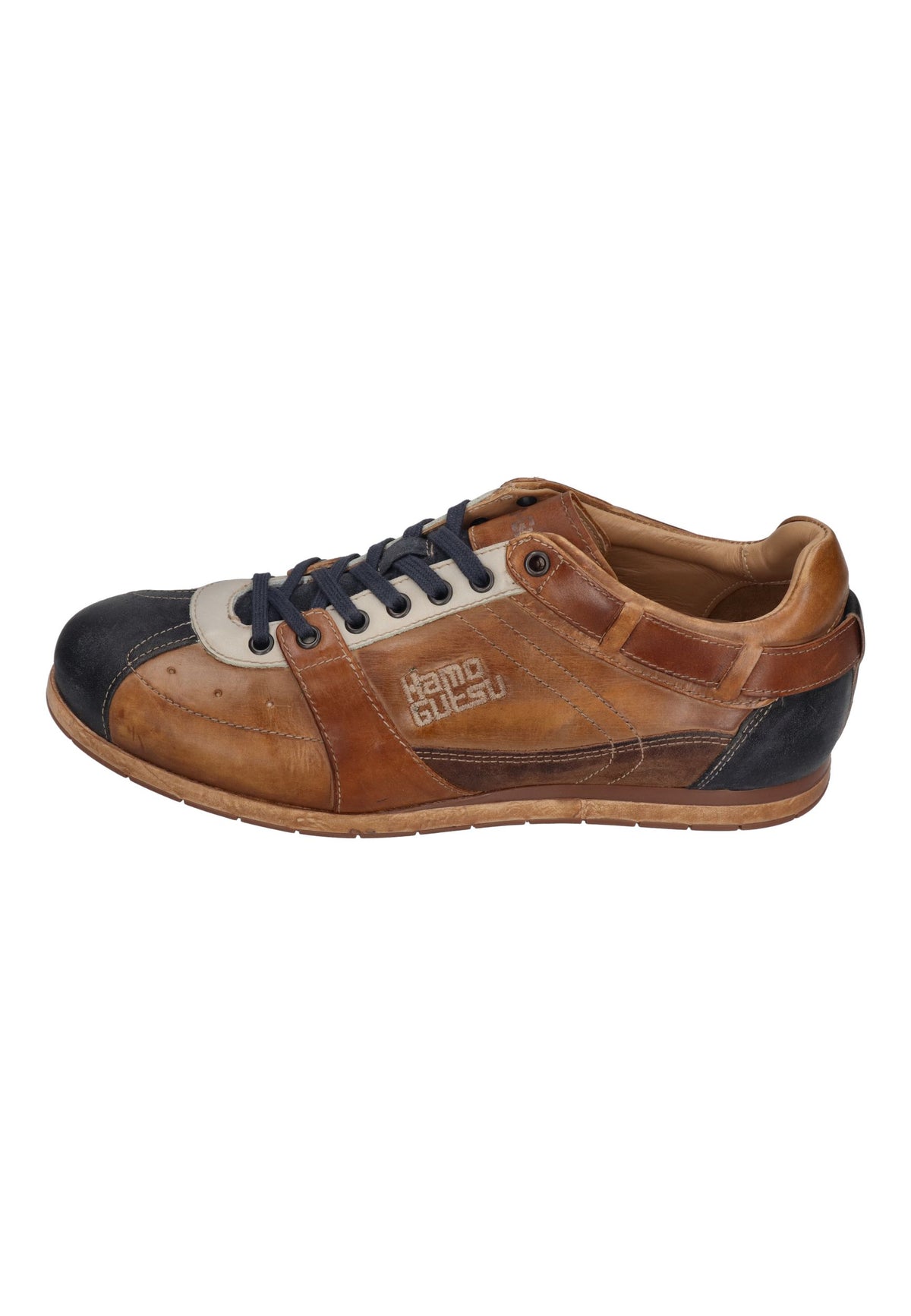 KAMO-GUTSU Herren Sneakers TIFO 051 denim castagno