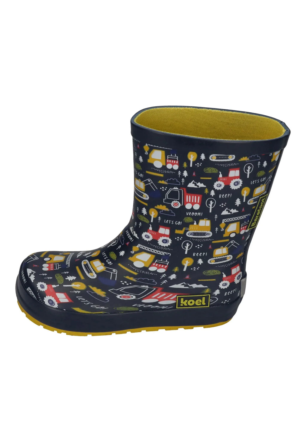 KOEL Kinder Barefoot Gummistiefel WELLIE TRACTOR V2 print blue – Gummistiefel - ["gid://shopify/Metaobject/186632929 – Bild 2