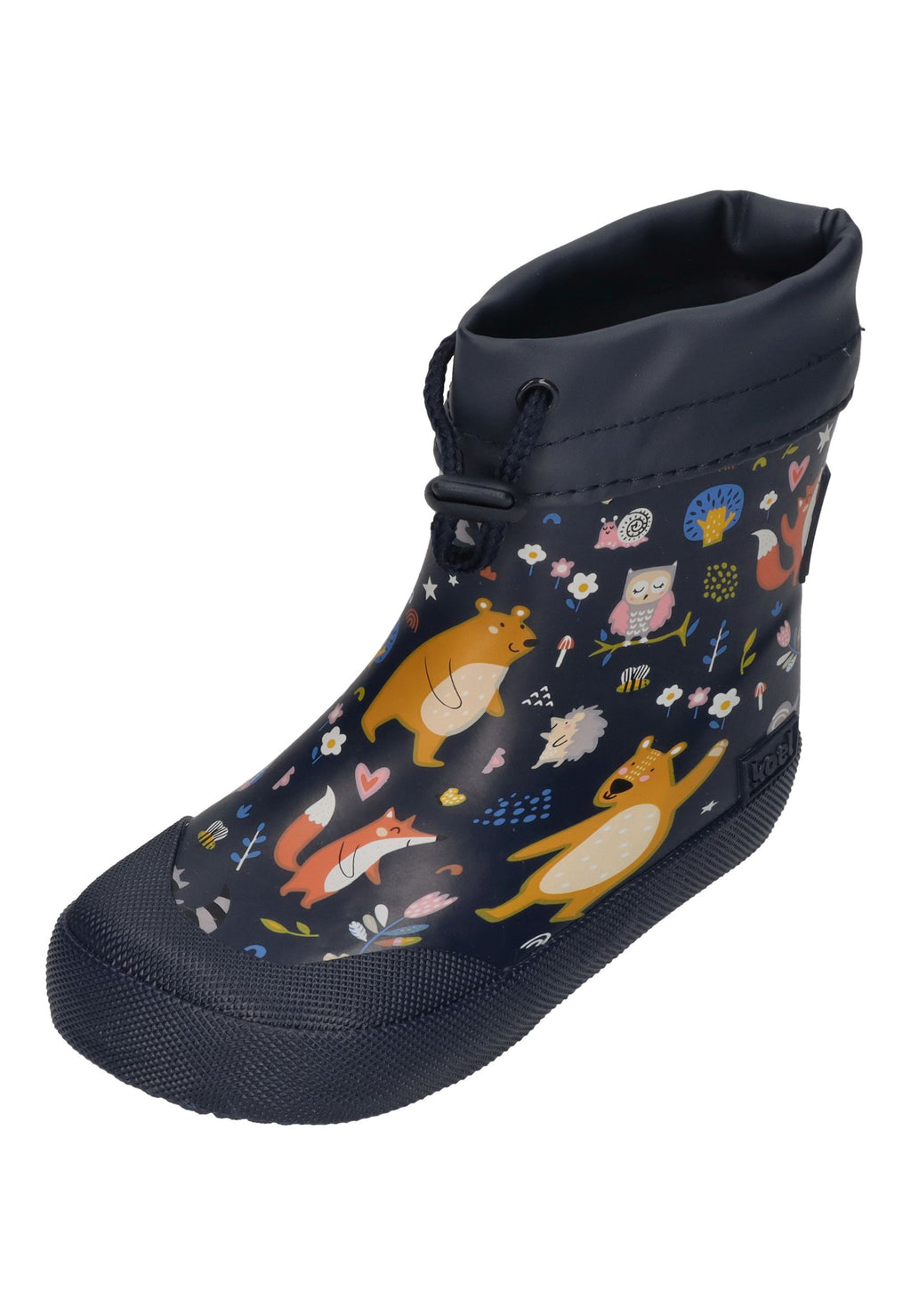 KOEL Barefoot Gummistiefel für Kleinkinder WIBI PRINT WOOL bear blue