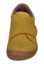 KOEL Barefoot Kinder Hausschuhe mit Klettverschluß DAN FELT yellow