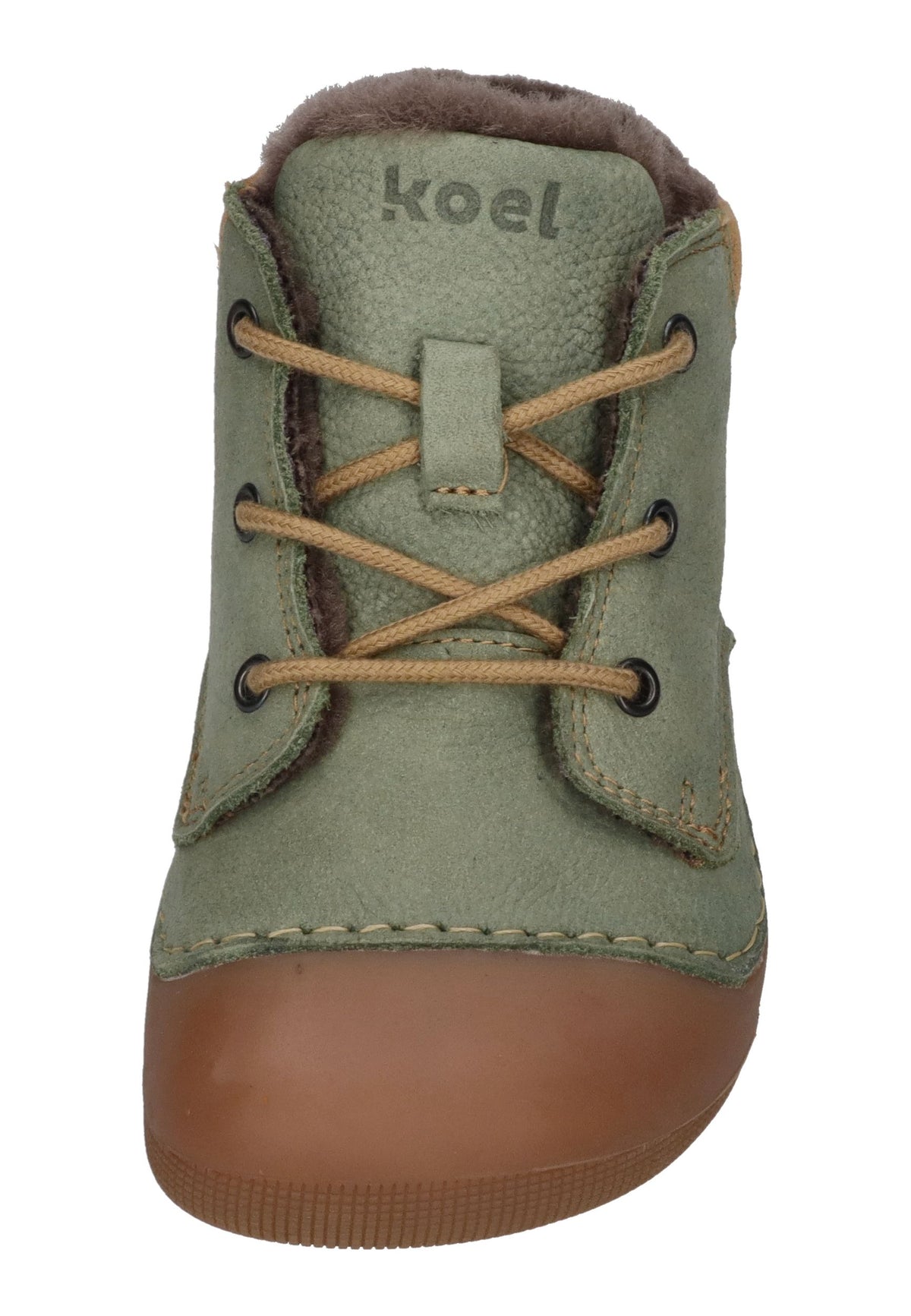 KOEL Barefoot Kinder Lauflernschuhe AVA LEATHER WOOL olive