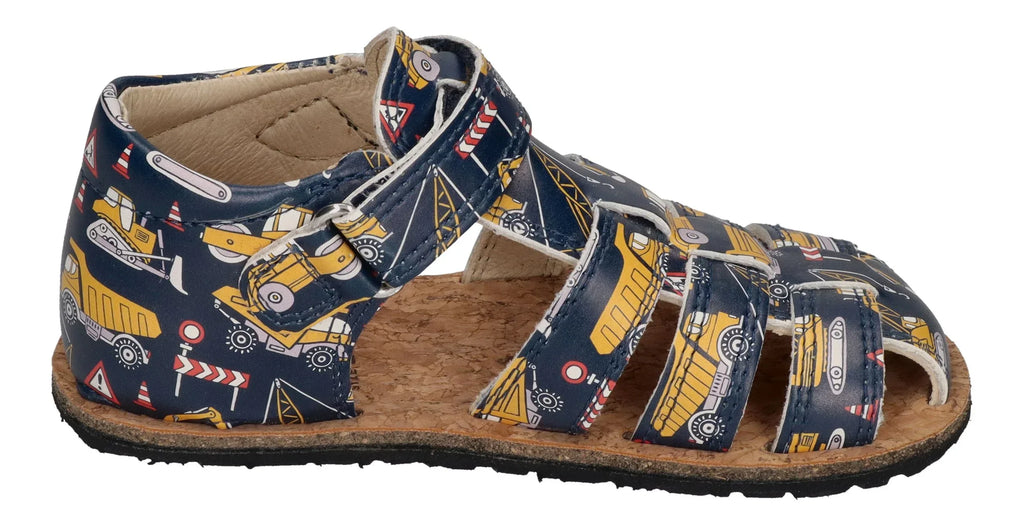 KOEL Kinder Barefoot Sandalen ARIN FANTASY tractor blue