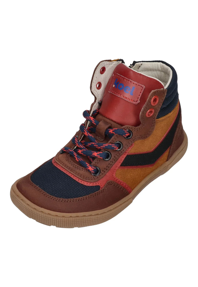 KOEL Barefoot Kinder Sneakers DANISH NAPPA 301 chocolate – Barfußschuhe - Mehrfarbig | shoedealo.shop