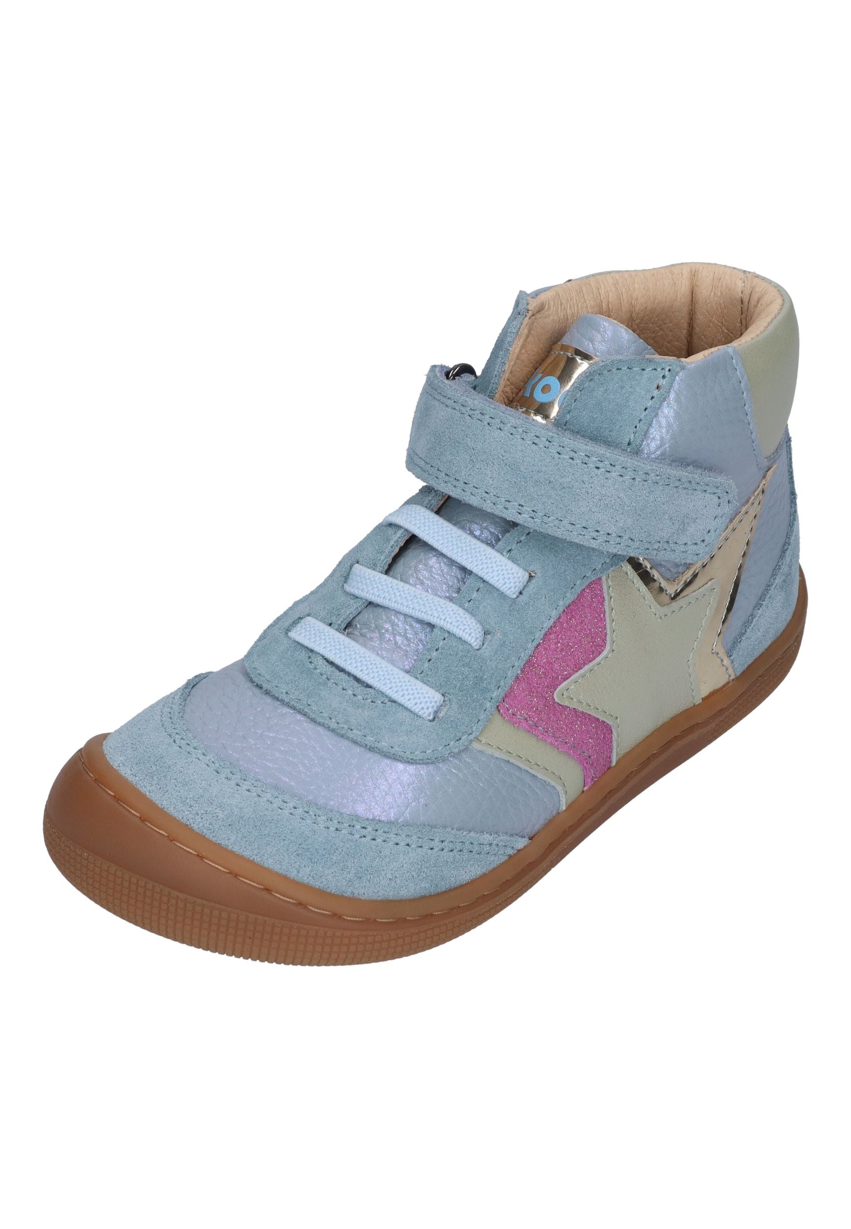 KOEL Barefoot Kinder Sneakers DARO LEATHER aqua