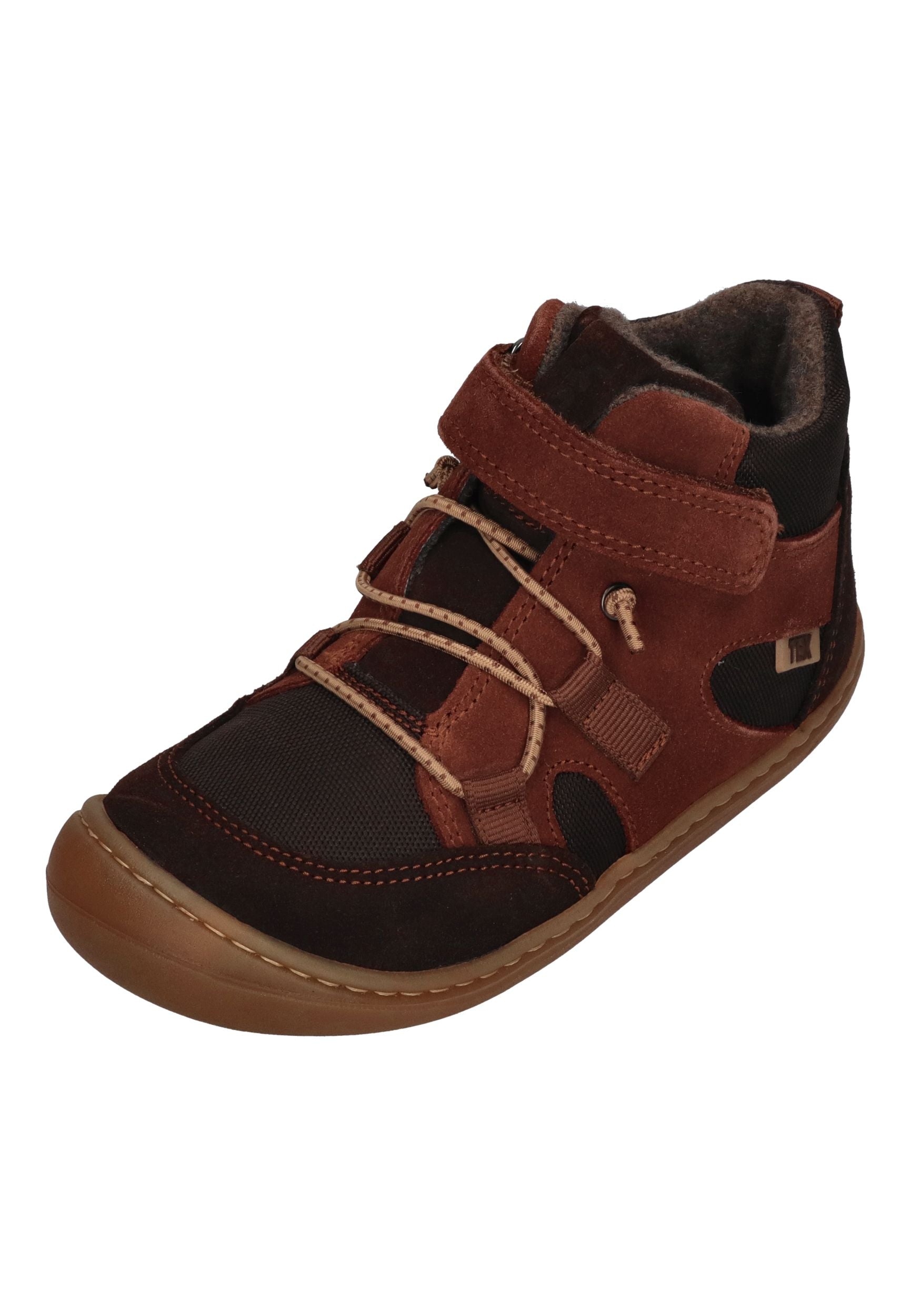 KOEL Barefoot Kinder gefütterte Booties BEAU MERINO 2.0 chocolate