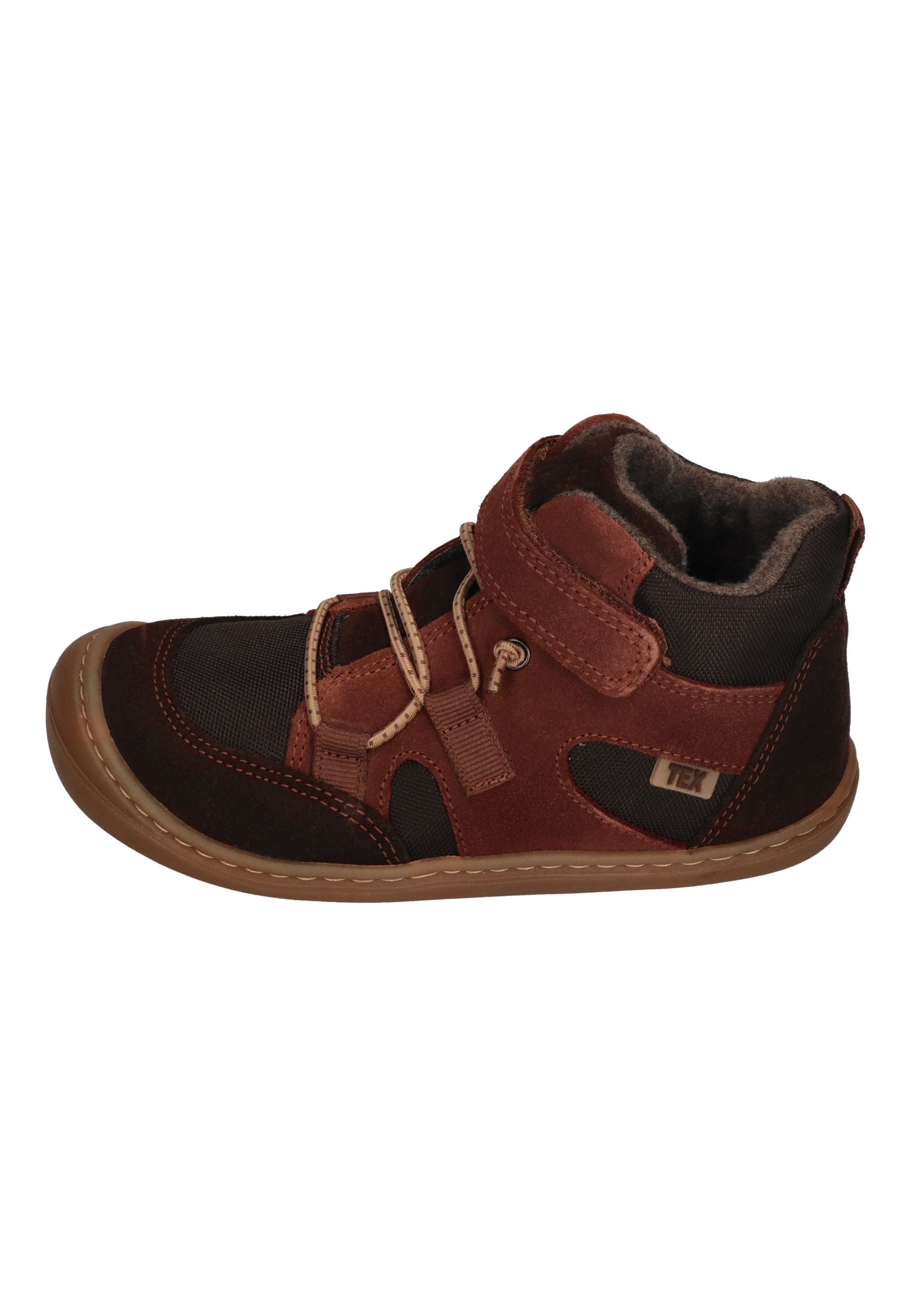 KOEL Barefoot Kinder gefütterte Booties BEAU MERINO 2.0 chocolate