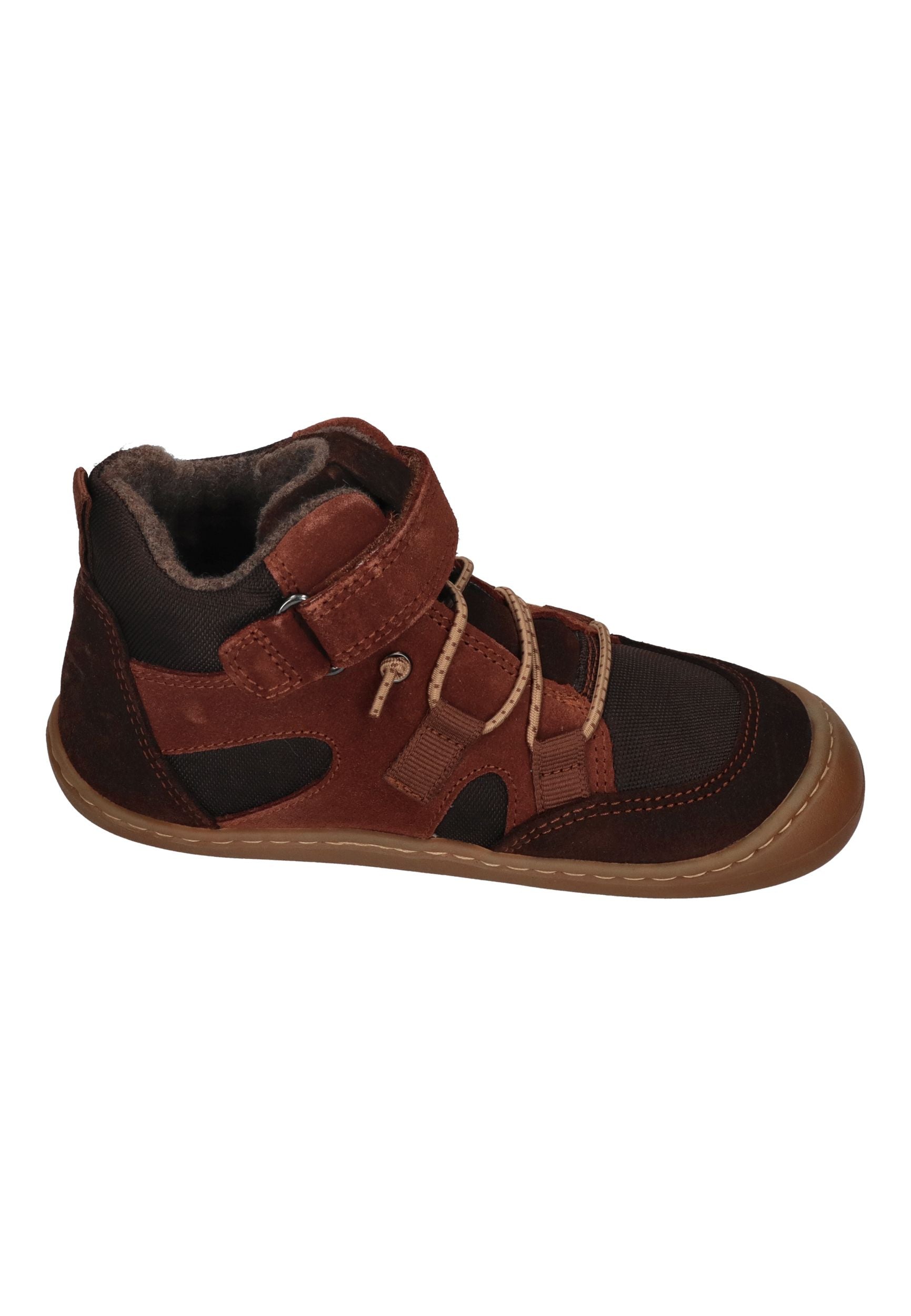 KOEL Barefoot Kinder gefütterte Booties BEAU MERINO 2.0 chocolate